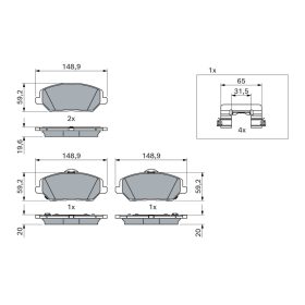 0 986 424 862 Bosch Első fékbetét