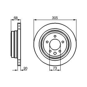 0 986 478 660 Bosch Hátsó féktárcsa
