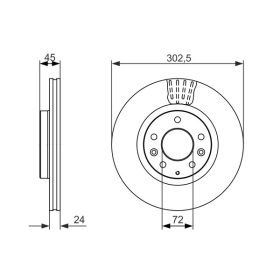 0 986 479 700 Bosch Első féktárcsa