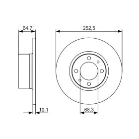 0 986 479 988 Bosch Első féktárcsa